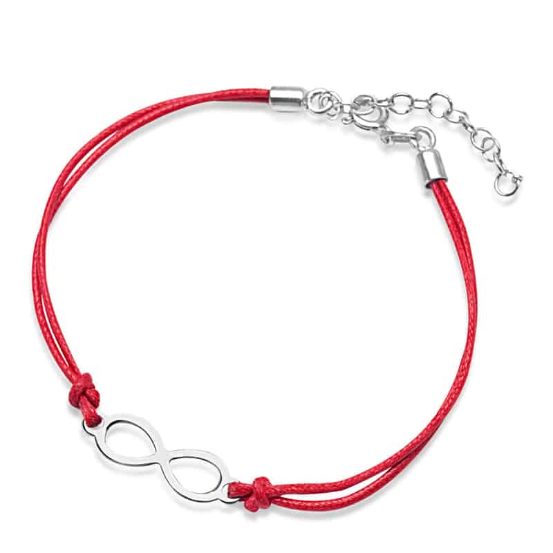 Bransoletka czerwona sznurkowa