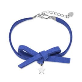 Bransoletka niebieska materiałowa