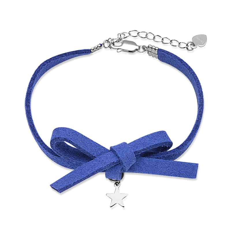 Bransoletka niebieska materiałowa