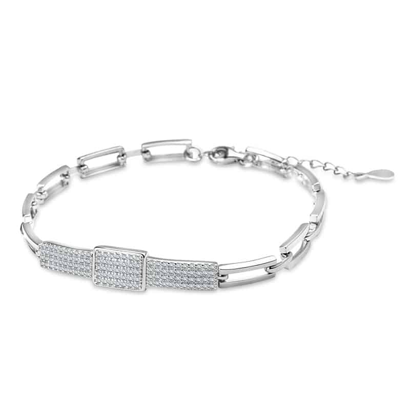 Bransoletka z płaską wstawką