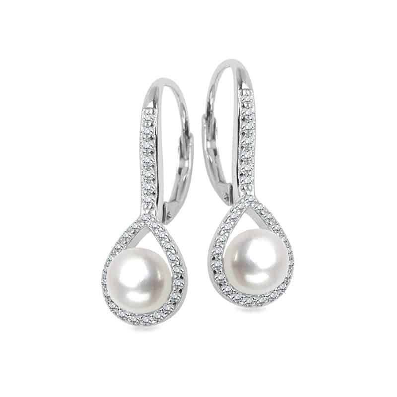 Kolczyki z perłami srebrne