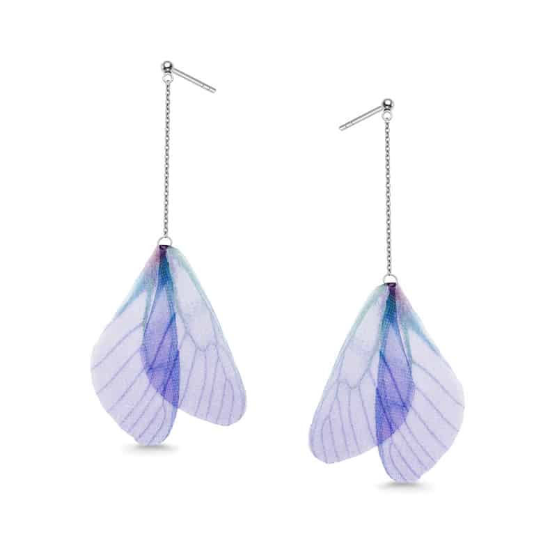 Kolczyki motyle lekkie srebro