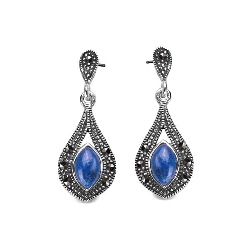 Kolczyki ciemne i niebieskie