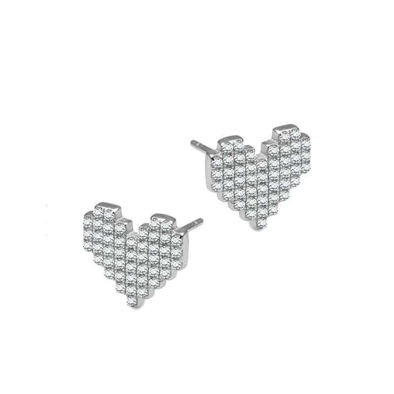 Kolczyki kafelki z serca