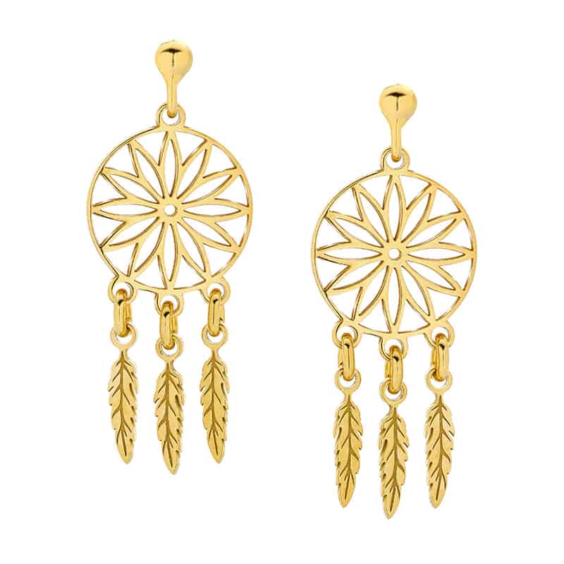 Kolczyki Golden EYE indian