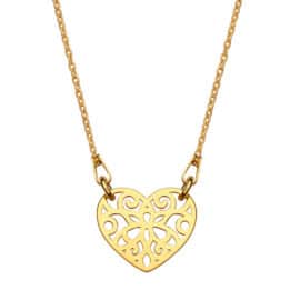 Naszyjnik Golden Eye serce złoto